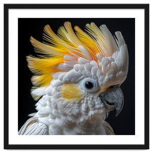 Close Up Of A Cockatoo With Yellow Crest by Rizwana Khan