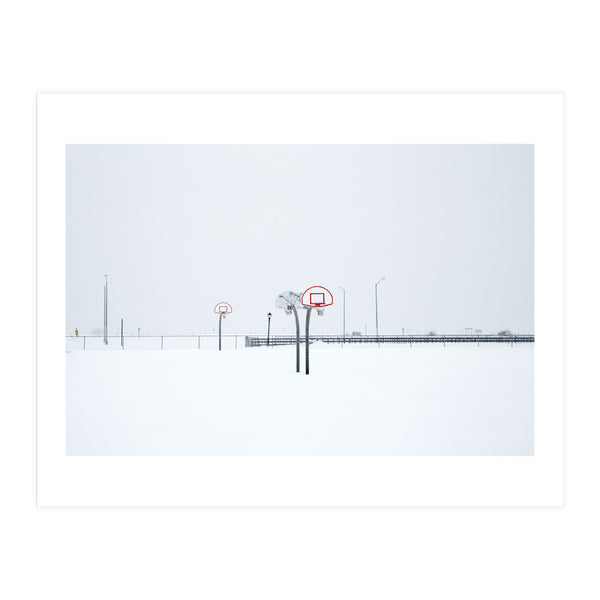 Snow-covered Basketball court (Print Only)