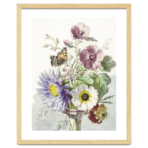 William van Leen – Bouquet of Flowers with a Butterfly (1763–1825) by William Morrin