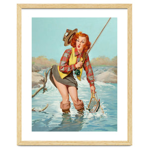 Sexy Pinup Girl On Fishing Accident by Hermes