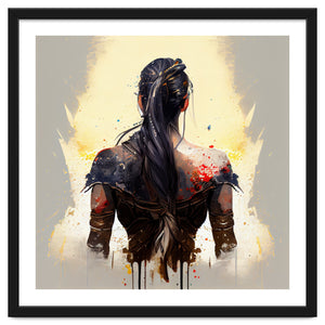 Warrior Woman From Behind by Chromatic Fusion Studio