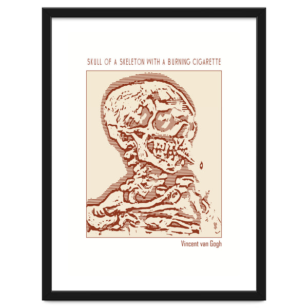 Skull Of A Skeleton With A Burning Cigarette