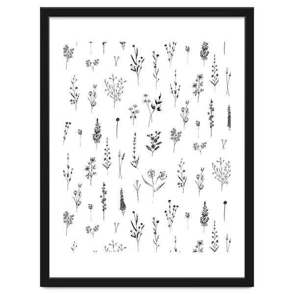 Wildflowers Minimalist Pattern
