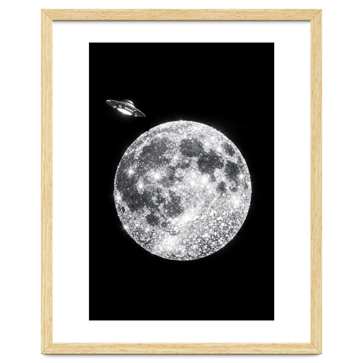 Diamond moon and UFO