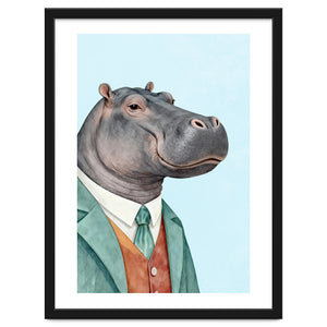 Hippopotamus in Suit by neeteshdsgn