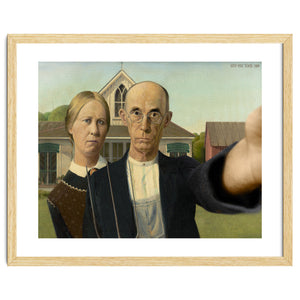 American Gothic - Grant Wood - Selfie by Dito Von Tease