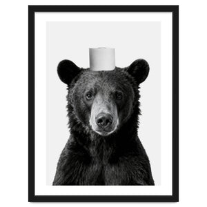 Bear, Toilet Paper Crown, Nursery Animal Art for Children by neeteshdsgn
