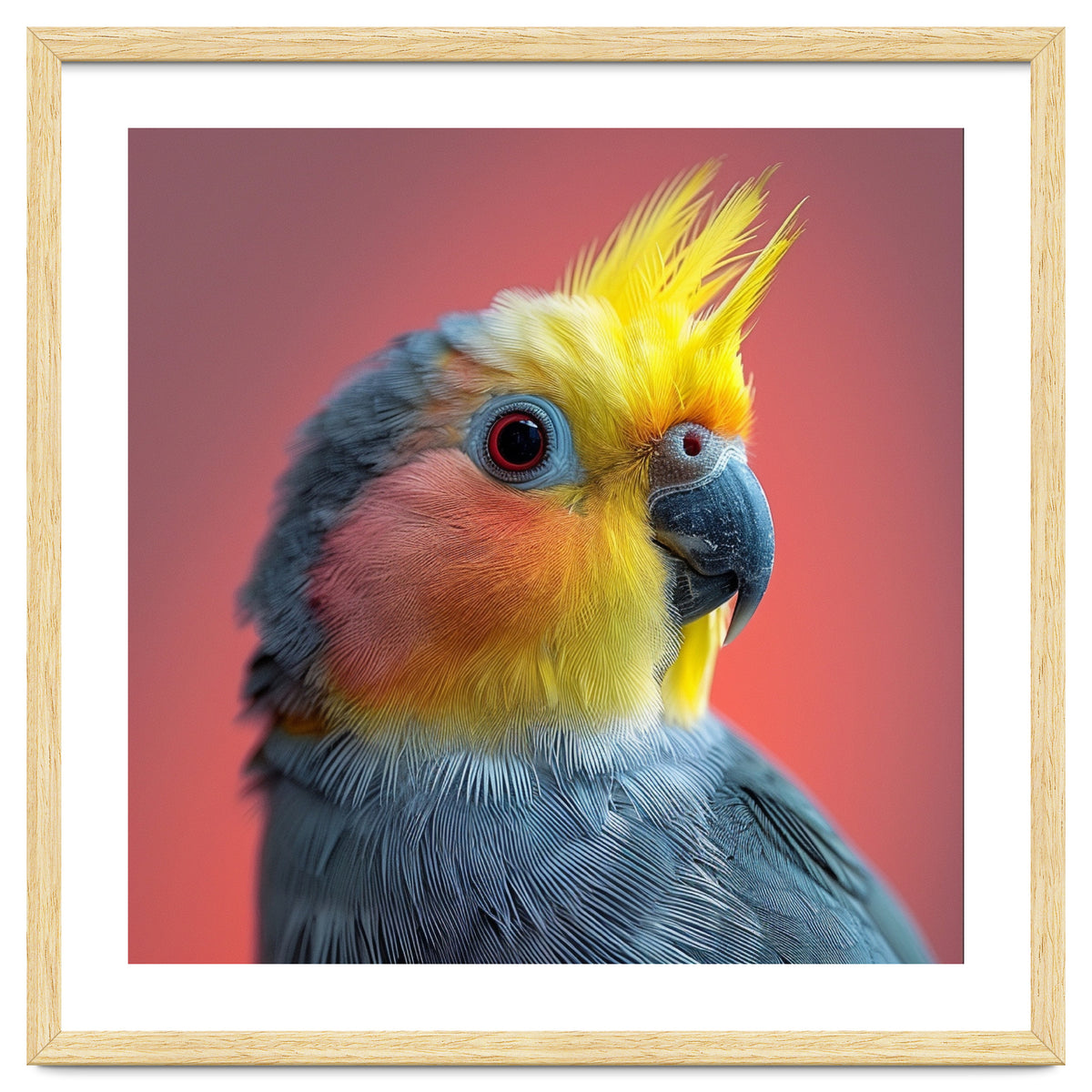 Cockatiel Parrot Head Close Up Portrait