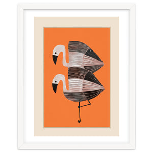 Tangerine Flamingos by Branka Kodžoman