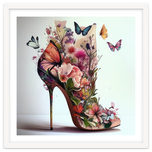 Floral Stiletto With Butterflies by Chromatic Fusion Studio