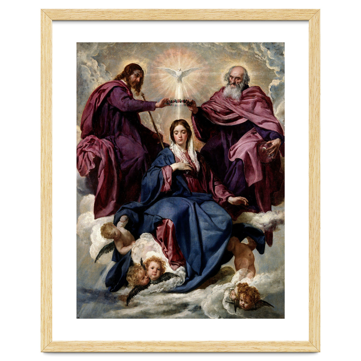 'The Coronation of the Virgin', ca. 1635, Spanish School, Oil on canvas, 176 cm x 124 cm, P01168.