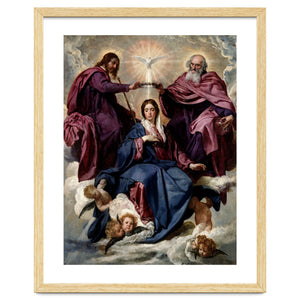 'The Coronation of the Virgin', ca. 1635, Spanish School, Oil on canvas, 176 cm x 124 cm, P01168. by Album