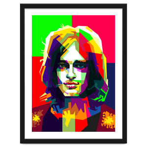 David Gilmour Pink Floyd Classic Rock Art WPAP by Artkreator