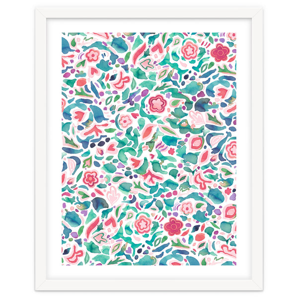 Primitive Flowers Green Coral
