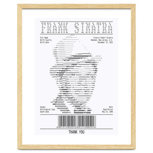 Receipt Art Frank Sinatra by Doa Project
