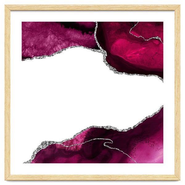 Burgundy & Silver Agate Texture 15