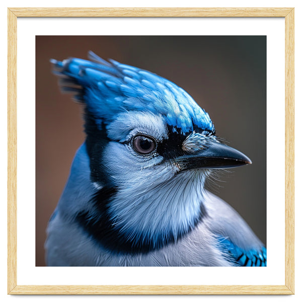 Close Up Portrait Of A Blue Jay Bird