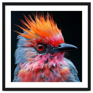 Close Up Of Exotic Bird With Vibrant Plumage by Rizwana Khan