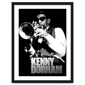 Kenny Dorham Jazz Trumpeter in Grayscale by taurungka