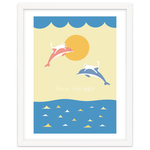 bon voyage - adventure cats and dolphins by natural neutral