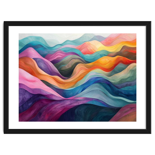 Colorful Abstract Wavy Landscape