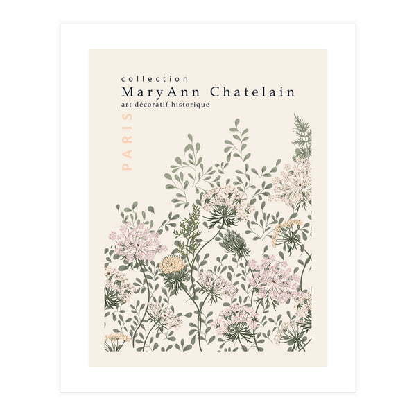 Historic decorative art Paris Queen Anne's lace (Print Only)