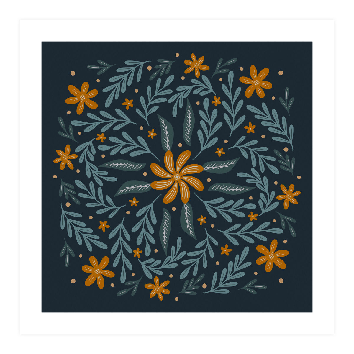 Circular Flowers 1 (Print Only)