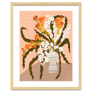 Floral Contemporary Still Life Peach Fuzz by Annick