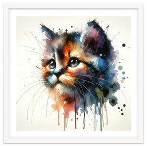 Colorful Kitten Portrait by Chromatic Fusion Studio