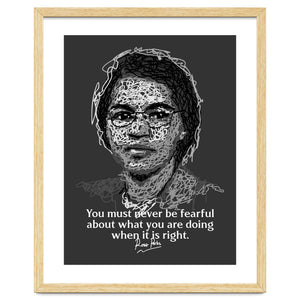 Rosa Parks American Activist Legend in Scribble Art by taurungka