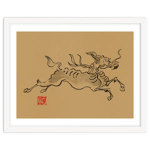 Kirin On Brown Paper by pechane
