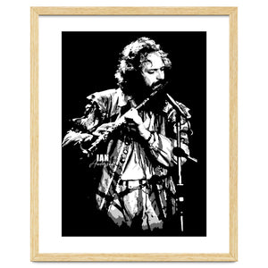 Ian Anderson Rock Music Legend in Grayscale 2 by taurungka