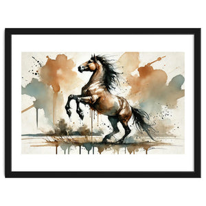 Fiery Horse Elegance by Chromatic Fusion Studio