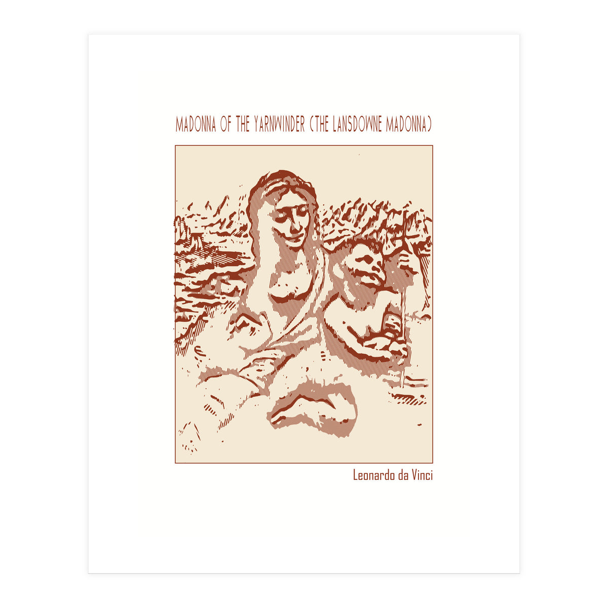 Madonna Of The Yarnwinder (the Lansdowne Madonna) (Print Only)