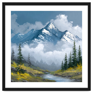 Majestic Peaks in Morning Mist by artistic
