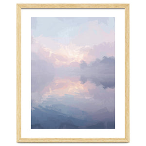 Ethereal Misty Lakeside at Dawn by artistic