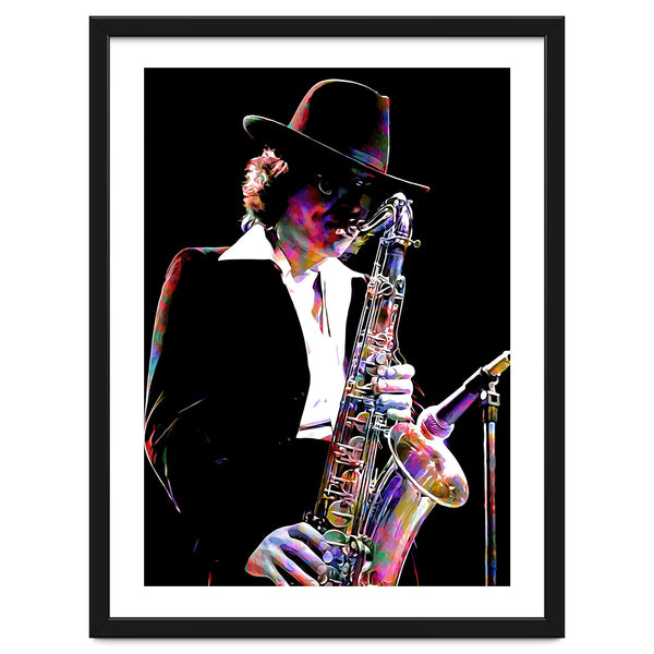 Gato Barbieri Argentine Jazz Saxophonist Colorful Art