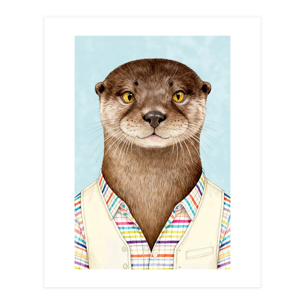 Otter Portrait in Jacket (Print Only)
