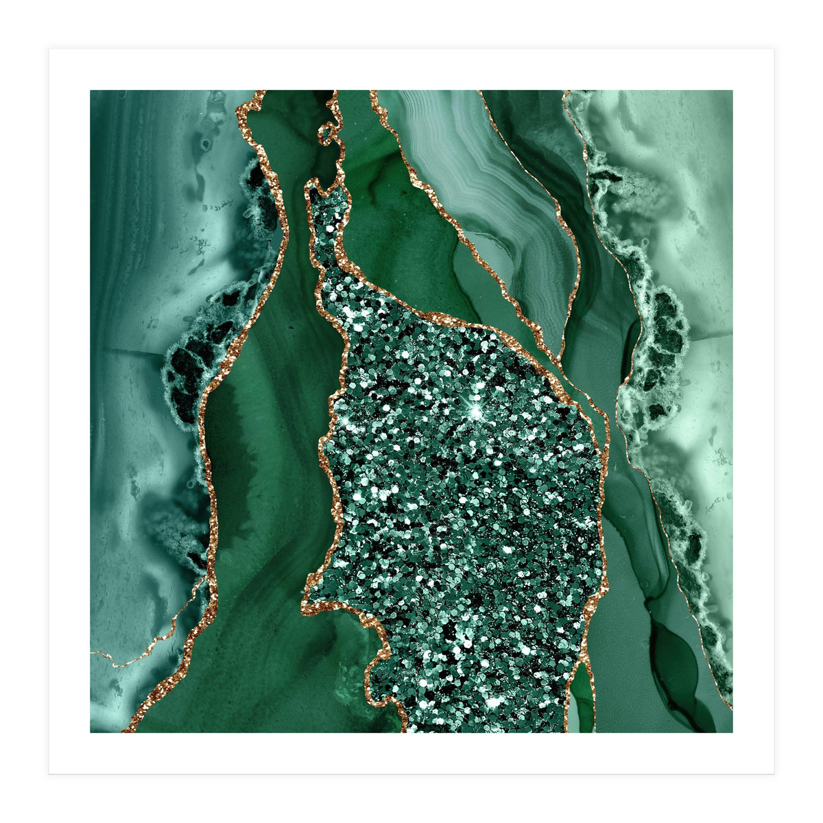 Agate Glitter Ocean Texture 15 (Print Only)