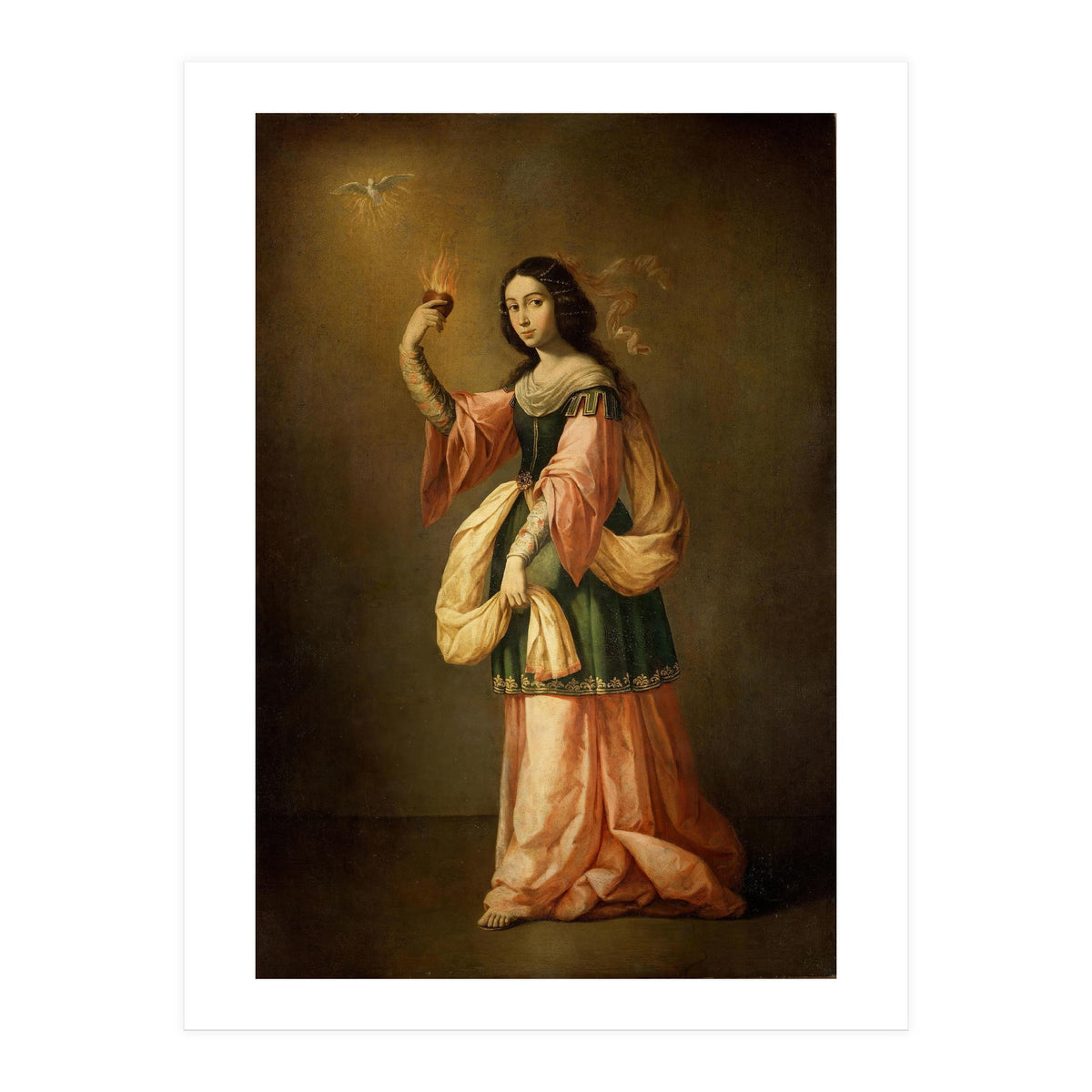 Francisco de Zurbarán / 'Allegory of Charity', ca. 1655, Spanish School. (Print Only)