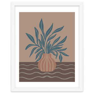 Modern Vase with Tropical Leaves by Wackapacka