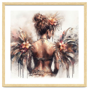 Ornate Floral Back Portrait by Chromatic Fusion Studio