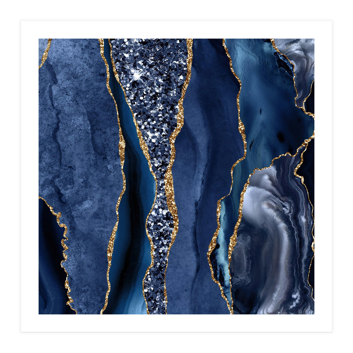 Agate Glitter Ocean Texture 06 (Print Only)