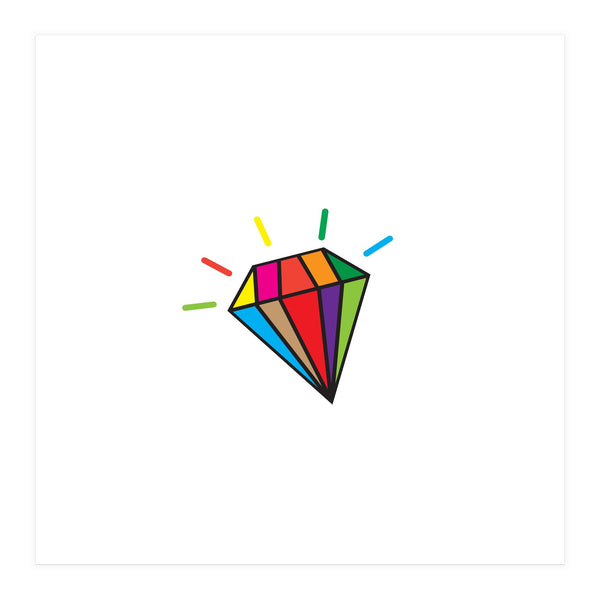 Rainbow colorful diamond (Print Only)