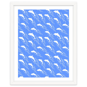 Swimming dolphins by Baobab print store