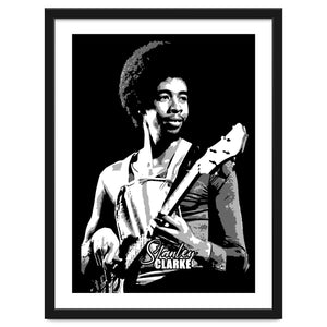 Stanley Clarke American Bassist in Grayscale by taurungka