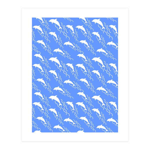 Swimming dolphins (Print Only)