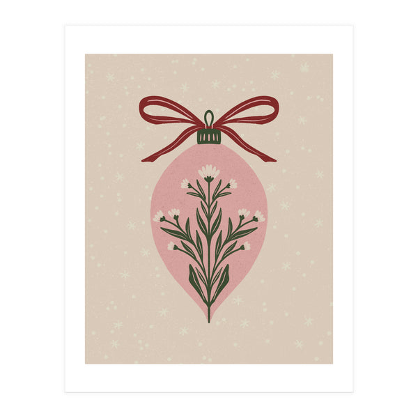 Christmas Floral Globe (Print Only)