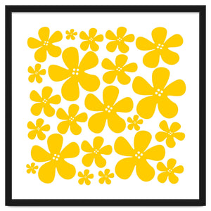 Yellow Flowers Pattern by Baobab print store