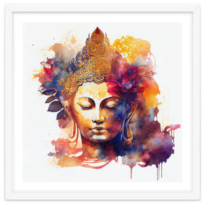 Lotus Bloom Buddha Portrait by Chromatic Fusion Studio
